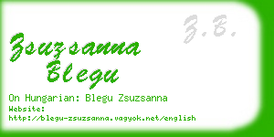 zsuzsanna blegu business card